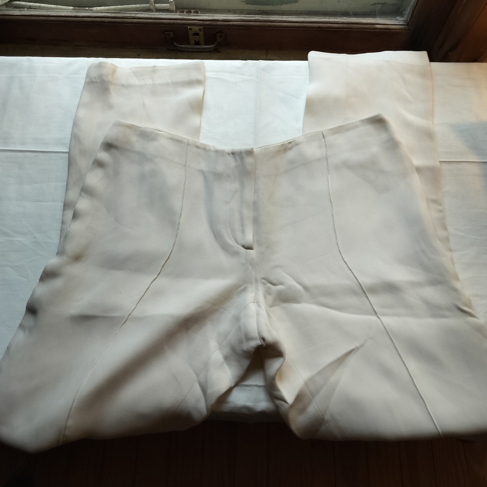 J.Mendel Silk Ivory Cream Pants